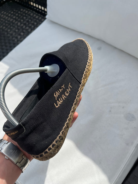 Saint Laurent logo embroidered espadrilles