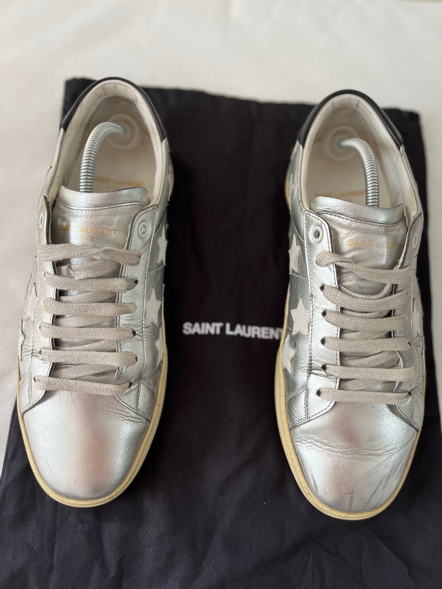 Saint laurent court classic silver